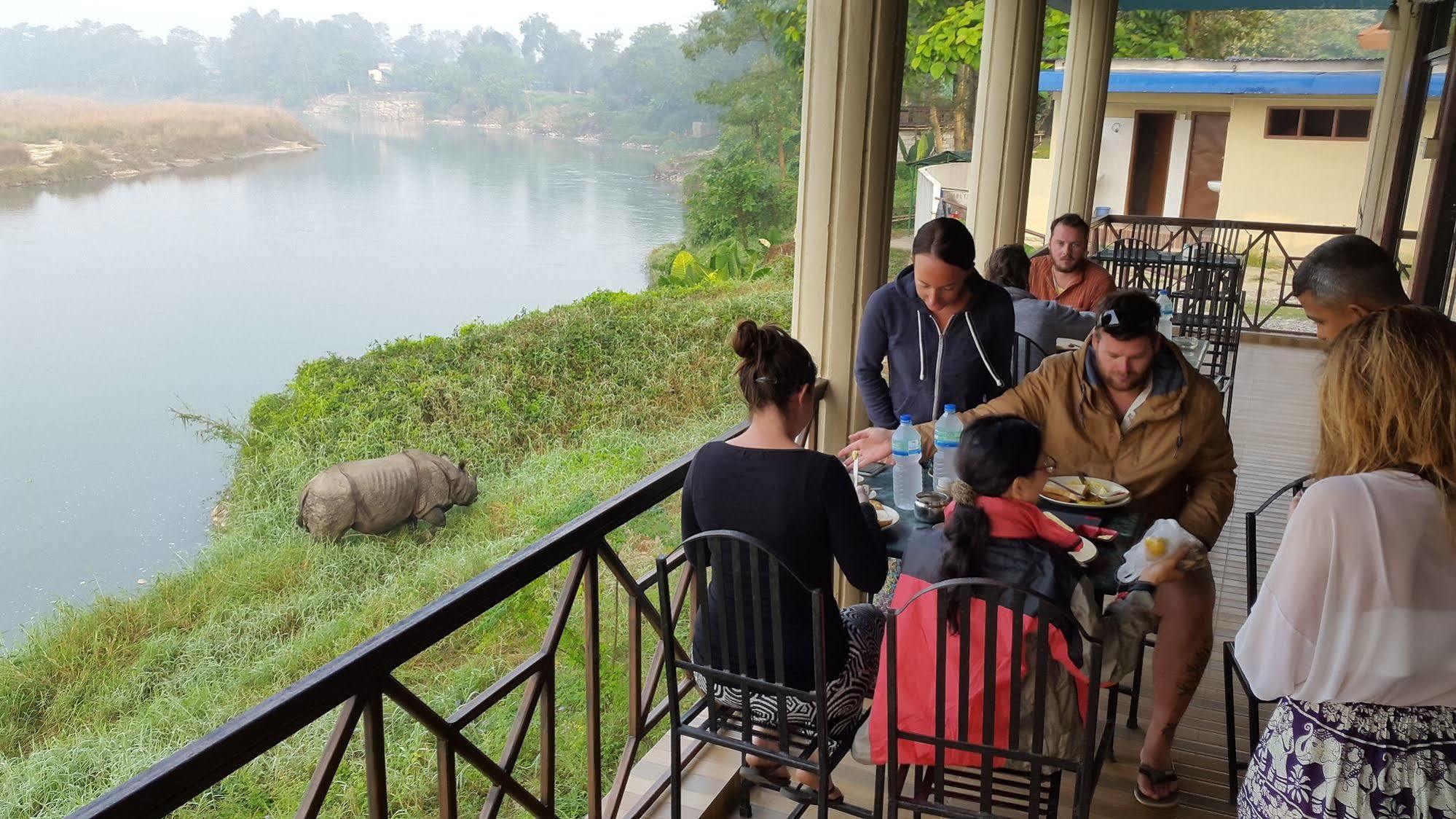 Hotel Wildlife Camp Sauraha Buitenkant foto